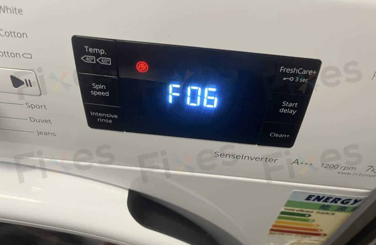 出現故障代碼F06🔒Whirlpool惠而浦前置式洗衣機 CFCR70111