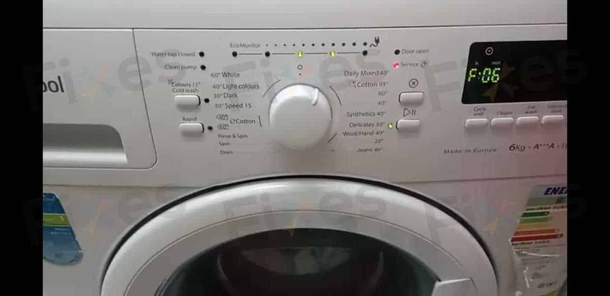 出現故障代碼F06🚫Whirlpool惠而浦前置式洗衣機 AWC6100S
